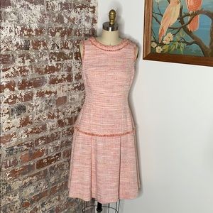 Tweed Etcetera Sheath Dress with Fringe